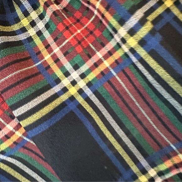 J Crew Edie Stewart Tartan Plaid Ruffle Top Festive Blouse C28 - Picture 6 of 8